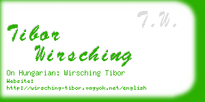 tibor wirsching business card